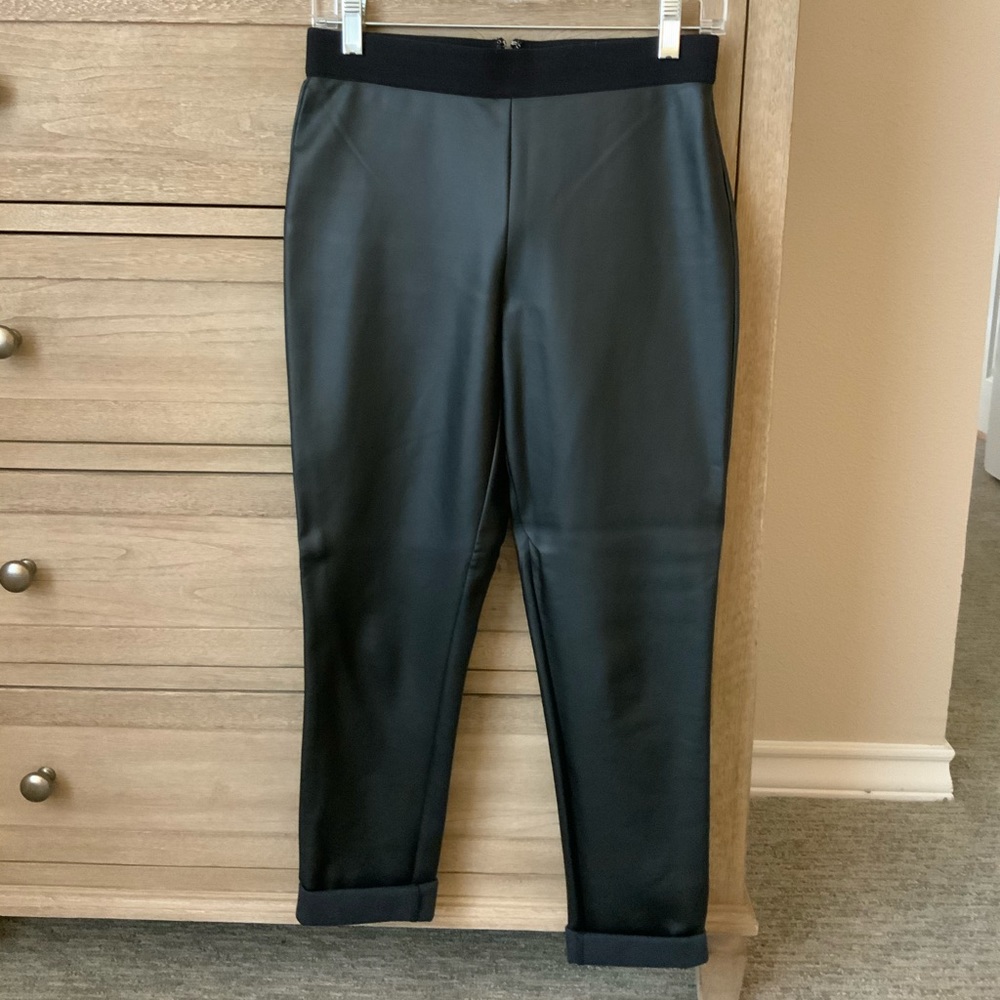 JCrew faux leather leggings